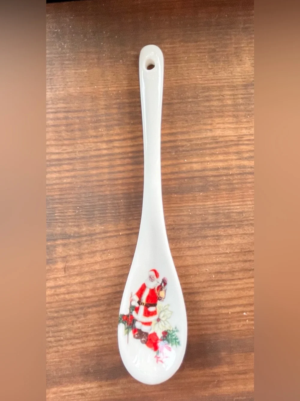 Vintage Style Santa Mug, Spoon & Coaster Set - Red, White, Turquoise